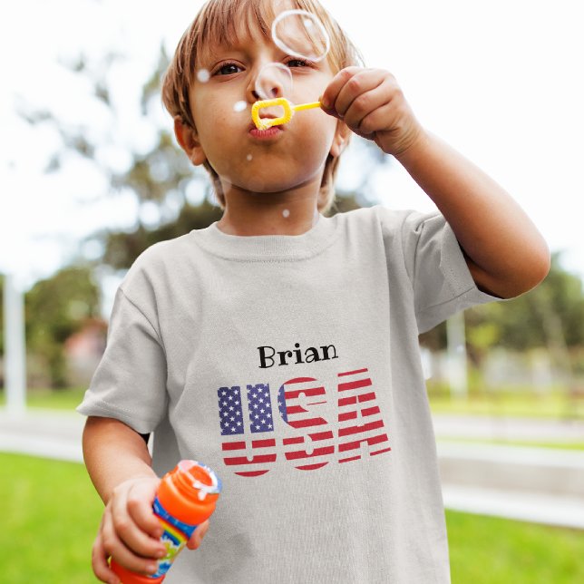 Patriotique USA Kids-Youth XS to XL T-Shirt (Créateur téléchargé)