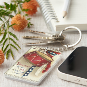 Patriotique Vintage, Tambours avec Notes de Musiqu