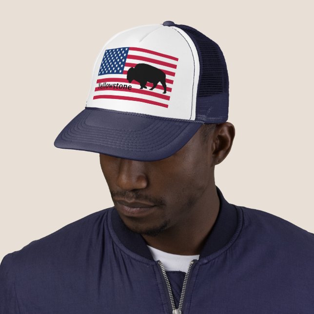 Patriotique Yellowstone Casquette (En situation)