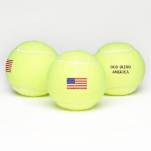 Patriotism American Flag God Bless America Custom Tennis Balls