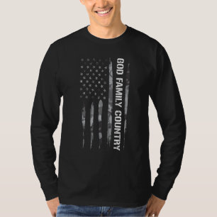 Patriotism God Family Country American Flag T-Shirt