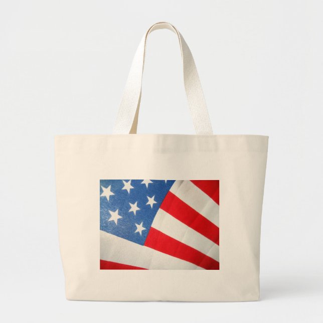 Patriotism Large Tote Bag (Front)