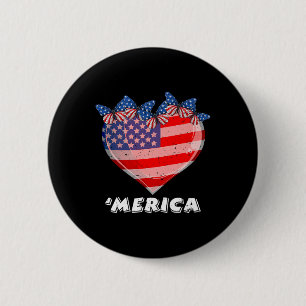 Patriotism Merica Pride Us Patriots Usa Fan Indepe 2 Inch Round Button