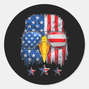 Patriots America Ealge Stars And Stripes Us Pride Classic Round Sticker