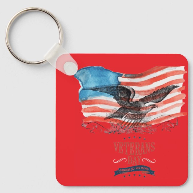 Patriots remembered bright red keychain (Front)