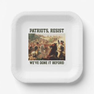 Patriots Resist Attacks on Democracy  Paper Plate