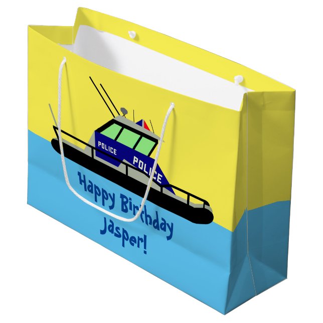 Patrol Boat Large Gift Bag (Front Angled)