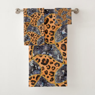 Patrón animal print con leopardo