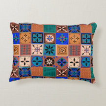 Patron Azulejo earth tones