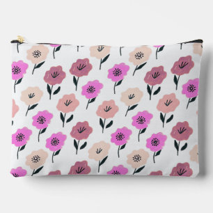 Patrón floral vibrante accessory pouch