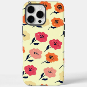 Patrón floral vibrante iPhone 16 pro max case
