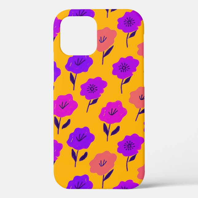 Patrón floral vibrante Case-Mate iPhone case (Back)
