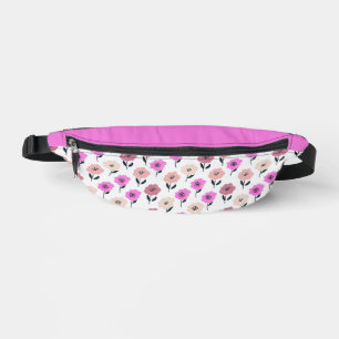 Patrón floral vibrante fanny pack