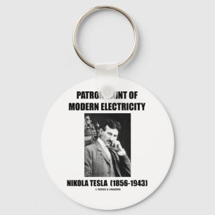 Patron Saint Of Modern Electricity (Nikola Tesla) Keychain
