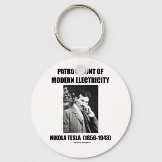 Patron Saint Of Modern Electricity (Nikola Tesla) Keychain