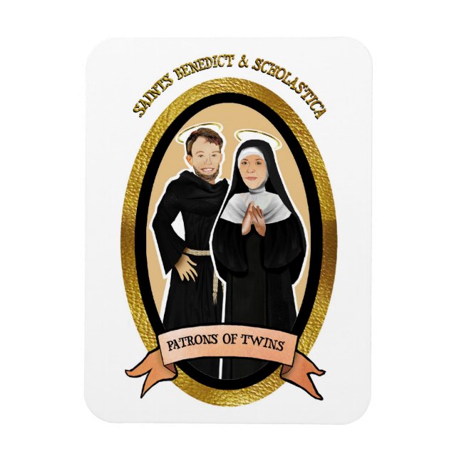 Patron Saints des jumeaux Icon Magnet (Vertical)