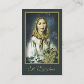 Patronesse de Dymphna de saint des cartes saintes