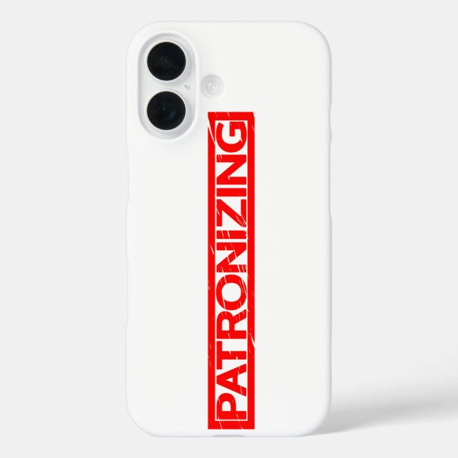 Patronizing Stamp Case-Mate iPhone Case (Back)