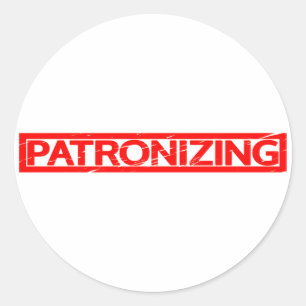 Patronizing Stamp Classic Round Sticker