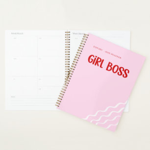Patronne Fille Mignonne Rose et Rouge Nom Personna