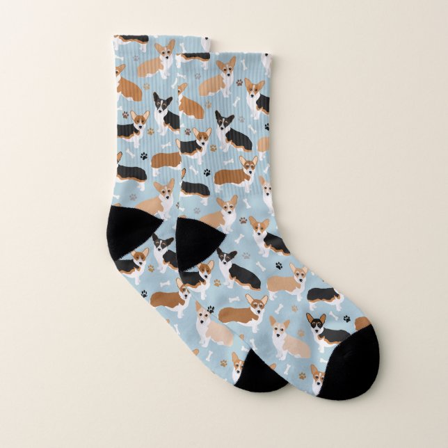 Patrouilles et os de Chiens de Corgi (Paire)