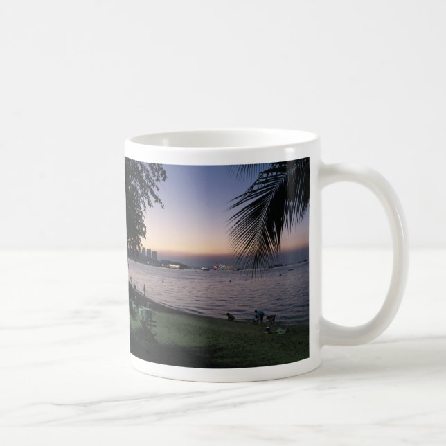 Pattaya Beach Sunset ... Chonburi, Thailand Coffee Mug (Right)