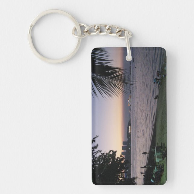 Pattaya Beach Sunset ... Chonburi, Thailand Keychain (Front)