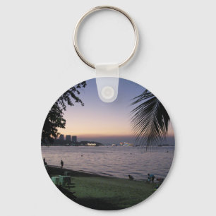 Pattaya Beach Sunset ... Chonburi, Thailand Keychain