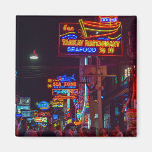 Pattaya Walking Street in Thailand Magnet