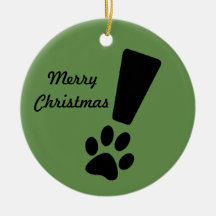 PATTE DE CHIEN D'EXCLAMATION ! Ornement de Noël