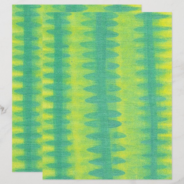 Patte d'échelle vert clair, Jaune, Papier de scrap (Devant / Derrière)