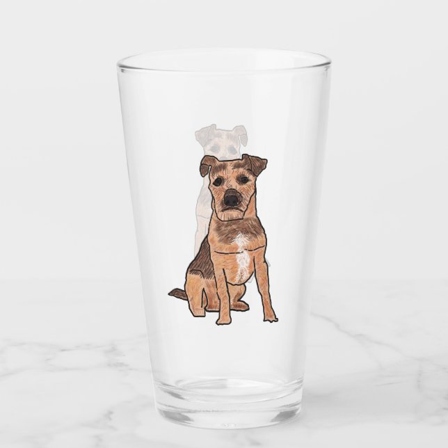 Patterdale Terrier Glass (Front)