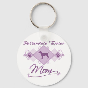 Patterdale Terrier Mom Keychain
