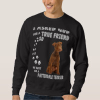 Patterdale Terrier Saying Mom Dad Print Working Te