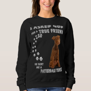 Patterdale Terrier Saying Mom Dad Print Working Te Sweatshirt
