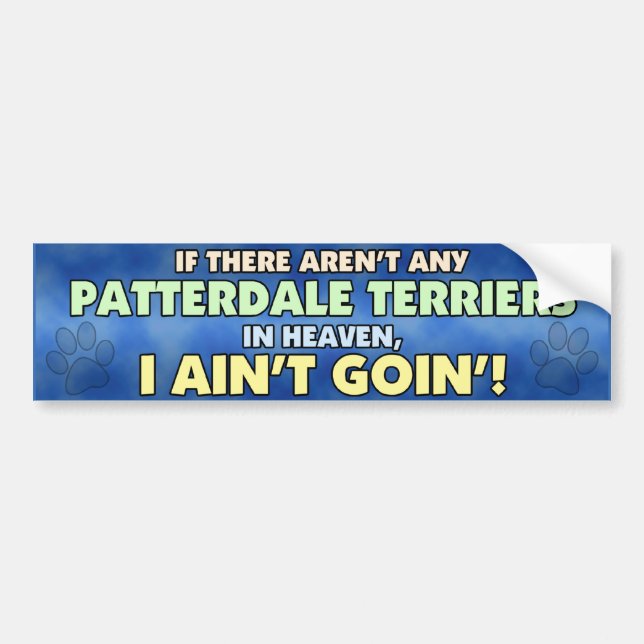 Patterdale Terriers in Heaven Bumper Sticker (Front)