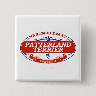 Patterland Terrier 2 Inch Square Button