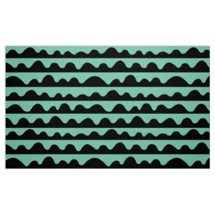 Pattern 020815 - Black on Light Green 7dcfb6 Fabric