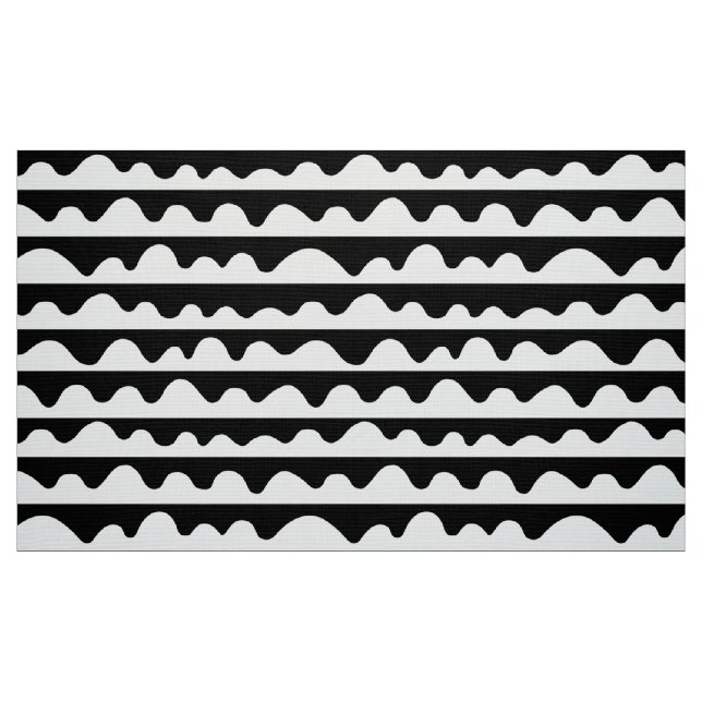 Pattern 020815 - White on Black Fabric (Fat Quarter)
