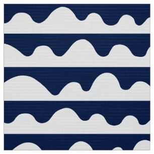 Pattern 020815 - White on Dark Blue 001744 Fabric