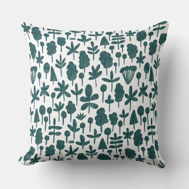 Pattern 051017 - Textured - Dark Green Throw Pillow (Front)