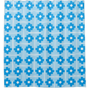 Pattern 061214 - Blue with White