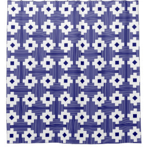 Pattern 061214 - Dark Blue with White