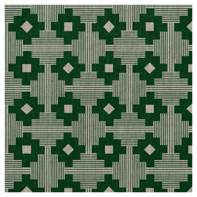 Pattern 061214 - White on DArk Green 02481c Fabric (Swatch)