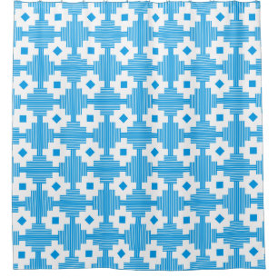 Pattern 061214 - White with Blue 009dea