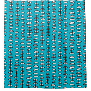 Pattern 080515- Black and White on Blue 00b2ca