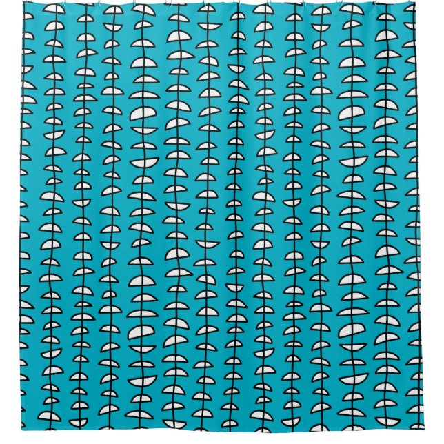 Pattern 080515- Black and White on Blue 00b2ca (Front)