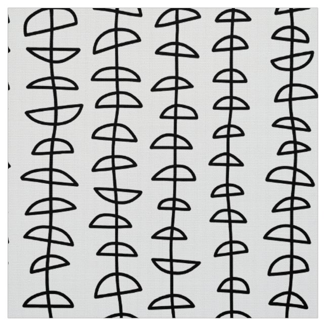 Pattern 080515- Black and White on White Fabric (Swatch)