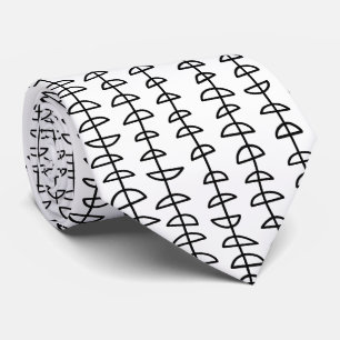 Pattern 080515- Black and White on White Tie