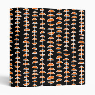 Pattern 080515- White and Orange on Black Binder